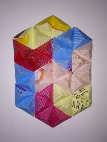 An origami wall decoration created by me